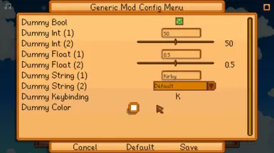 Generic Mod Config Menu (GMCM)