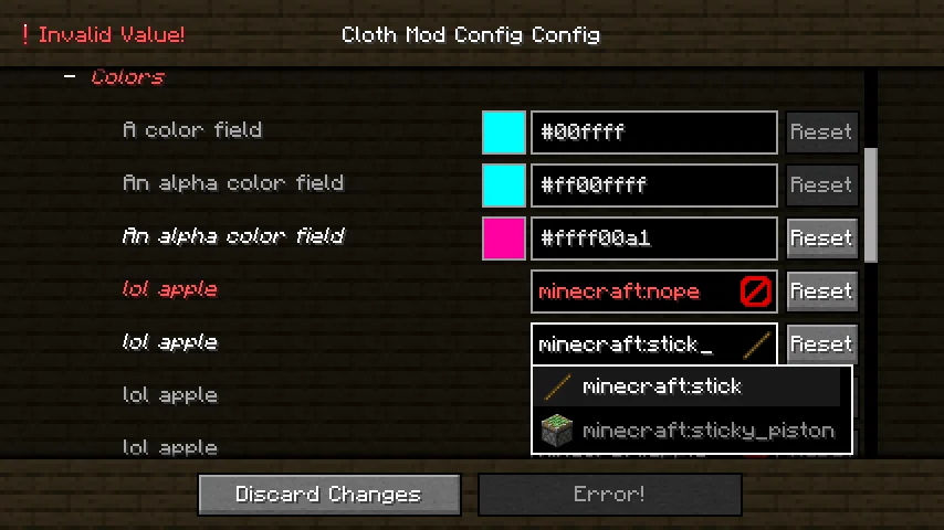 Cloth Config API Ekran Görüntüsü 1 - Minecraft