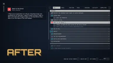 Compact Mission Menu Ekran Görüntüsü 2 - Starfield