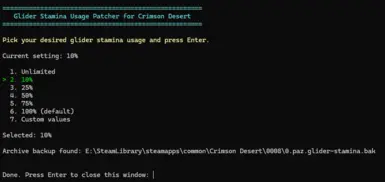Lower Glider Stamina Usage Ekran Görüntüsü 1 - Crimson Desert