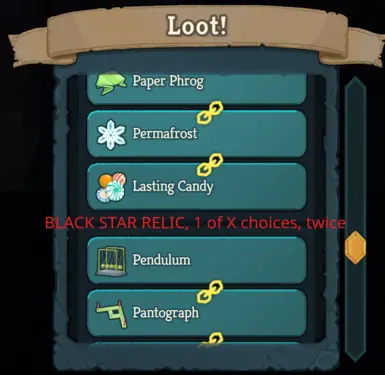 RelicRewardChoice - Choose 1 of X Relic Rewards Ekran Görüntüsü 1 - Slay the Spire 2